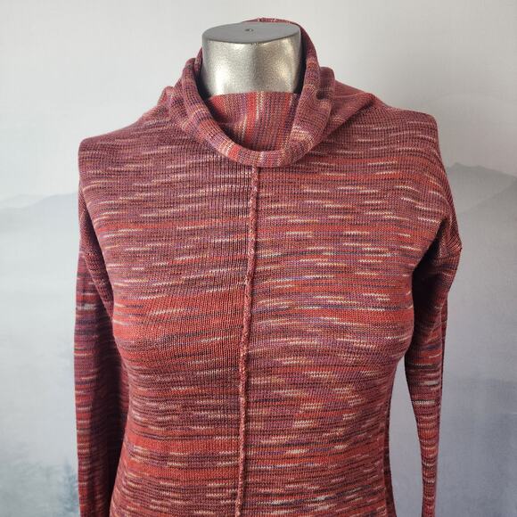 Pico Vela Sustainable Raw Hem Knit Cowl Neck Sweater | Women's Small - Picture 2 of 12